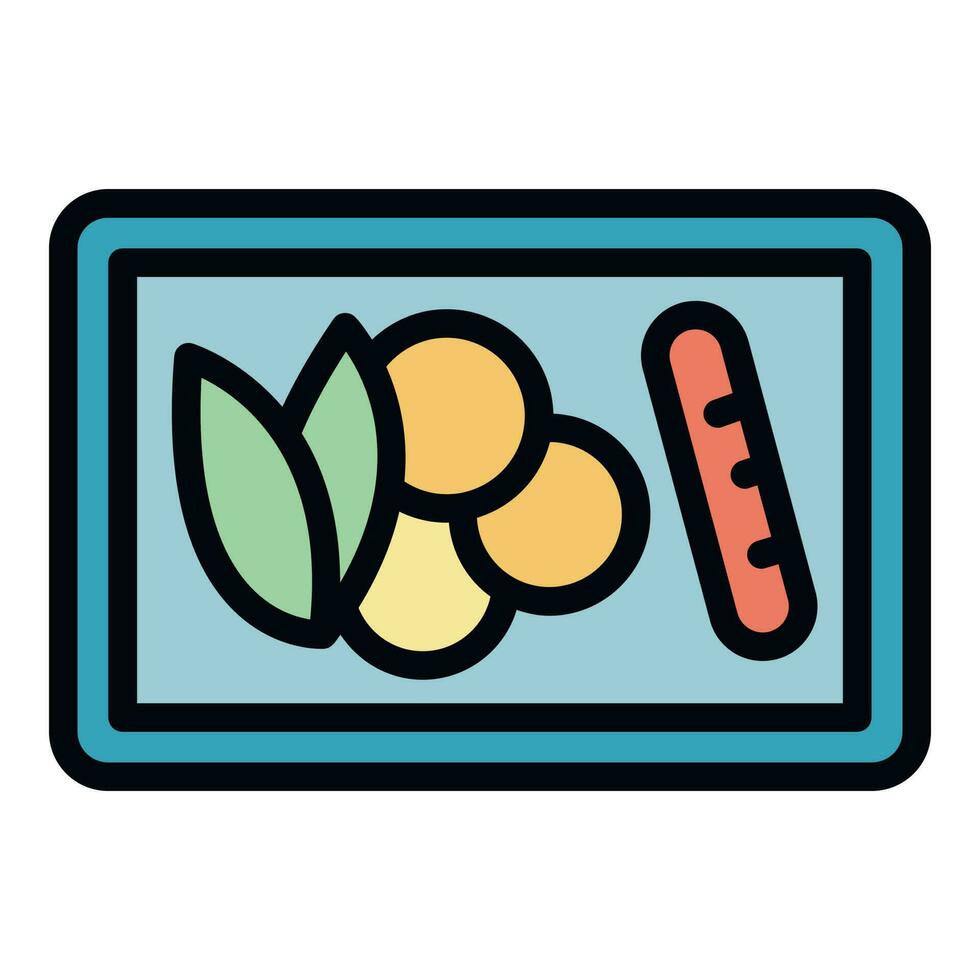 Food tray icon vector flat