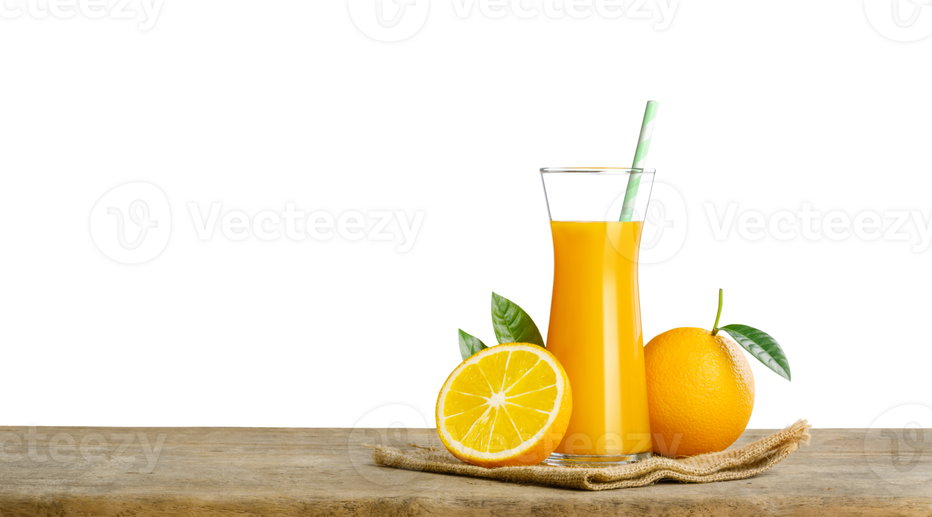 Fresh orange juice on a basket, Fresh fruits Orange juice in glass with