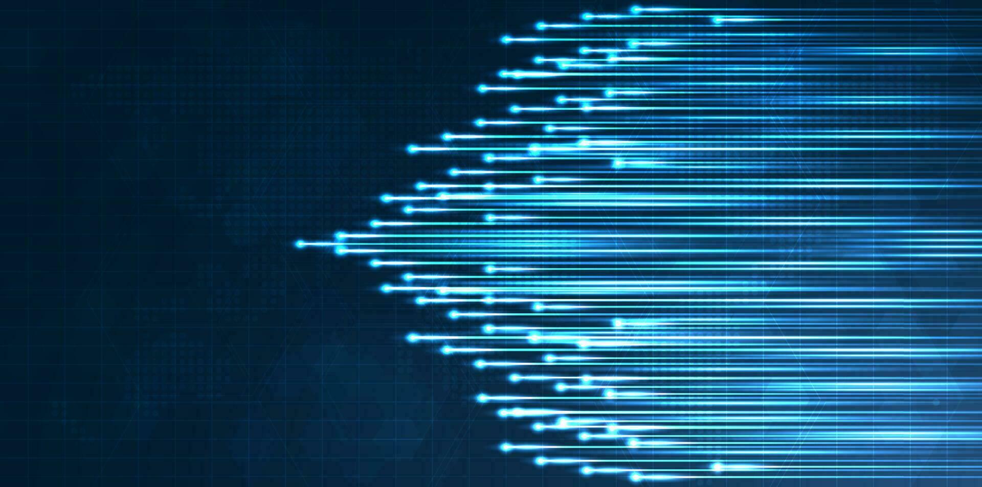 Blue light streak, fiber optic, speed line, futuristic background for 5g or 6g technology wireless data transmission, high-speed internet in abstract. internet network concept. vector design.