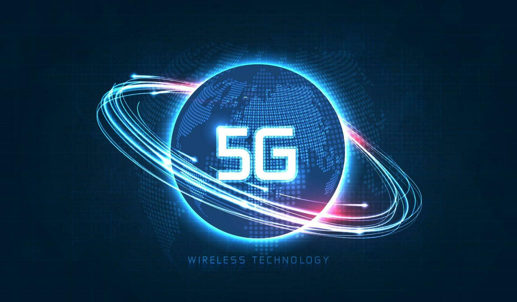 Blue light streak, fiber optic, speed line, futuristic background for 5g or 6g technology wireless data transmission, high-speed internet in abstract. internet network concept. vector design.