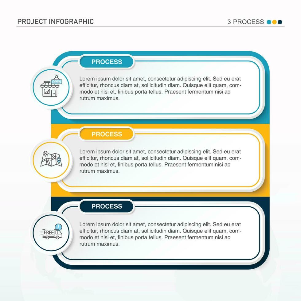 Infographic design element and number 3 options. vector