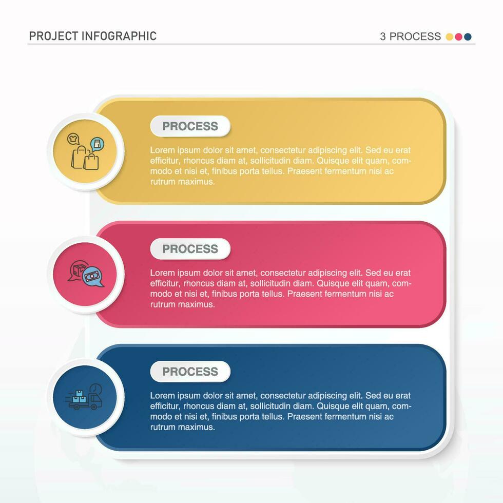 Infographic design element and number 3 options. vector