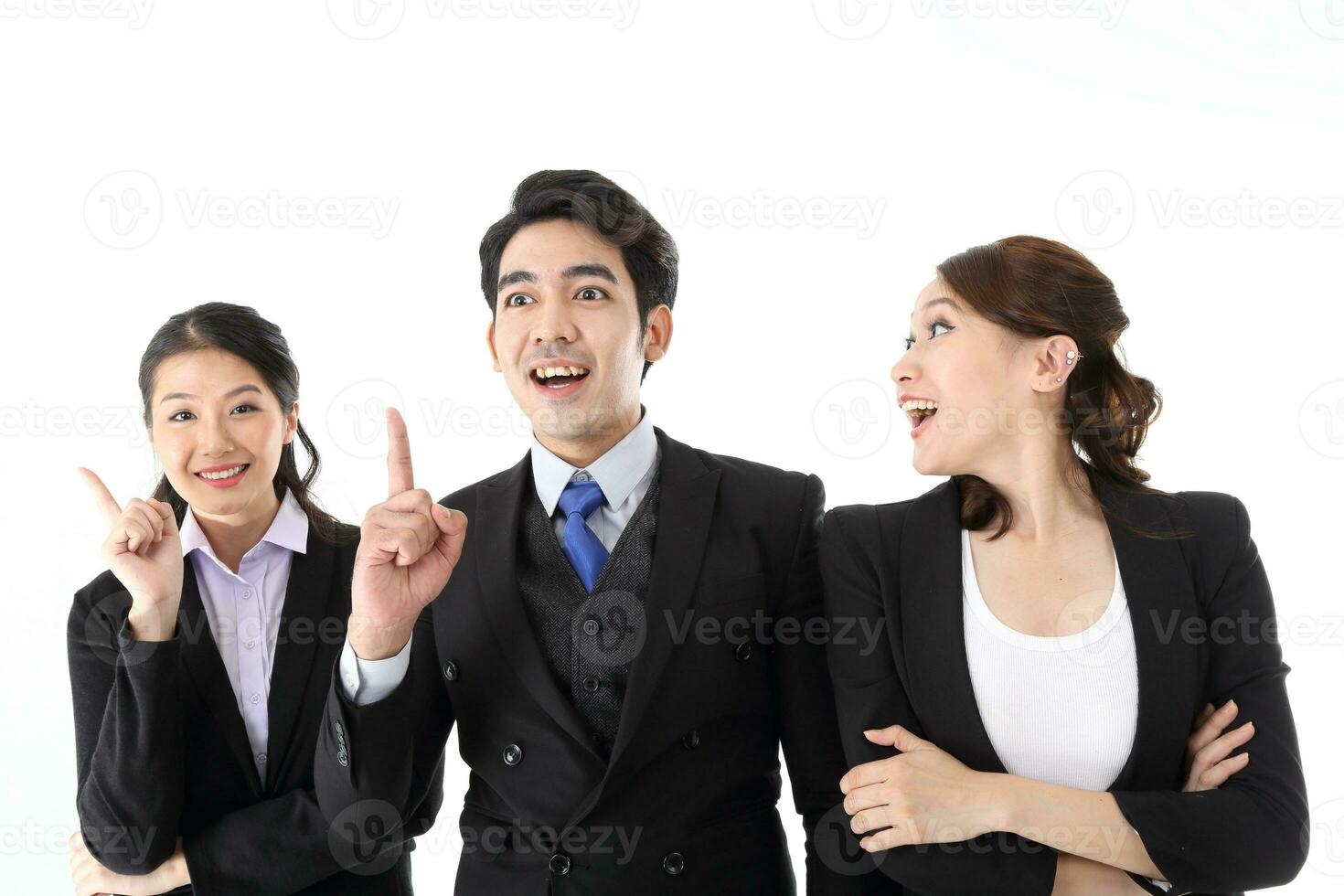 Young south east Asian middle eastern man woman student business colleague photo