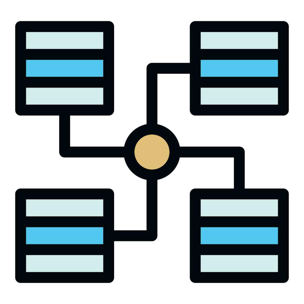Cybersecurity network icon vector flat
