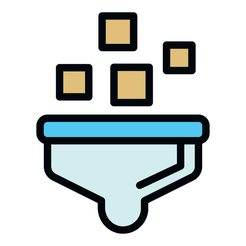 Funnel data icon vector flat