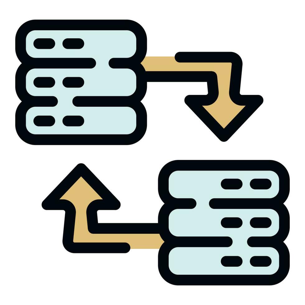 Change data server icon vector flat
