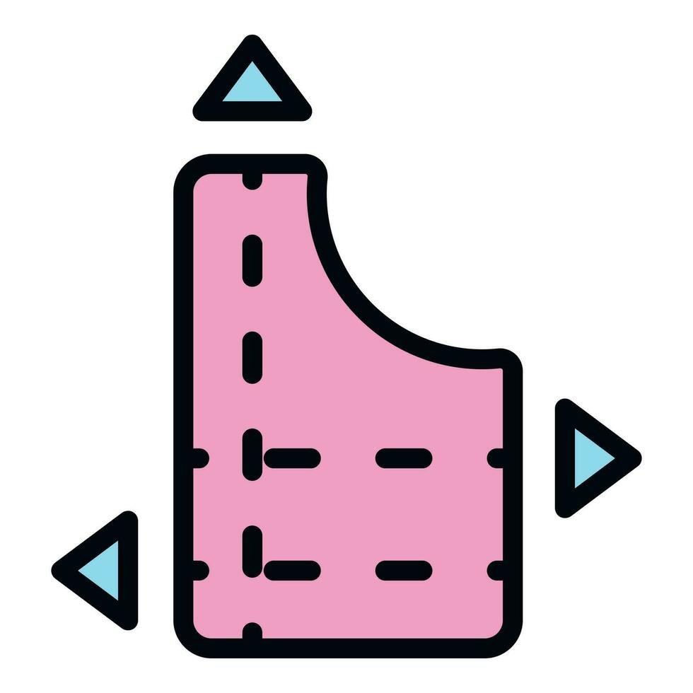 Textile material icon vector flat