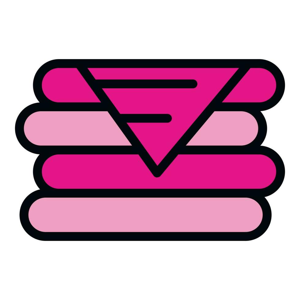 Textile stack icon vector flat