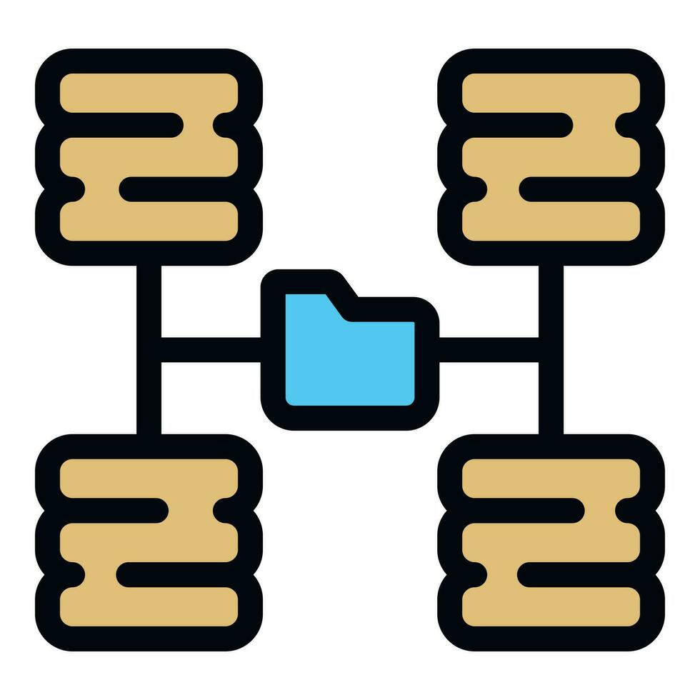 Filter server network icon vector flat