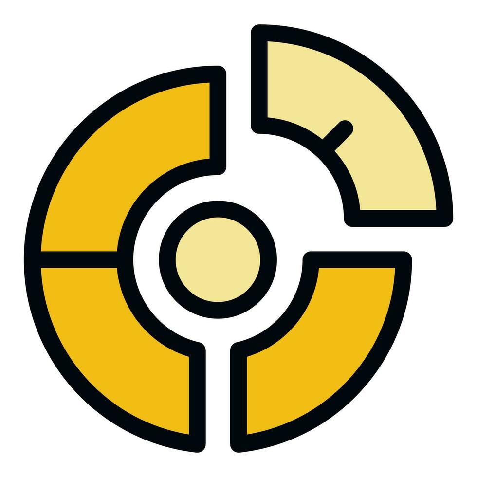 Money chart pie icon vector flat