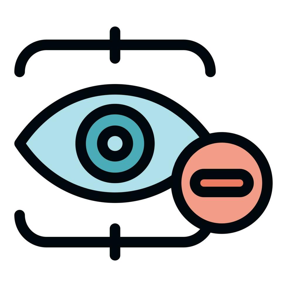 Blacklist eye icon vector flat