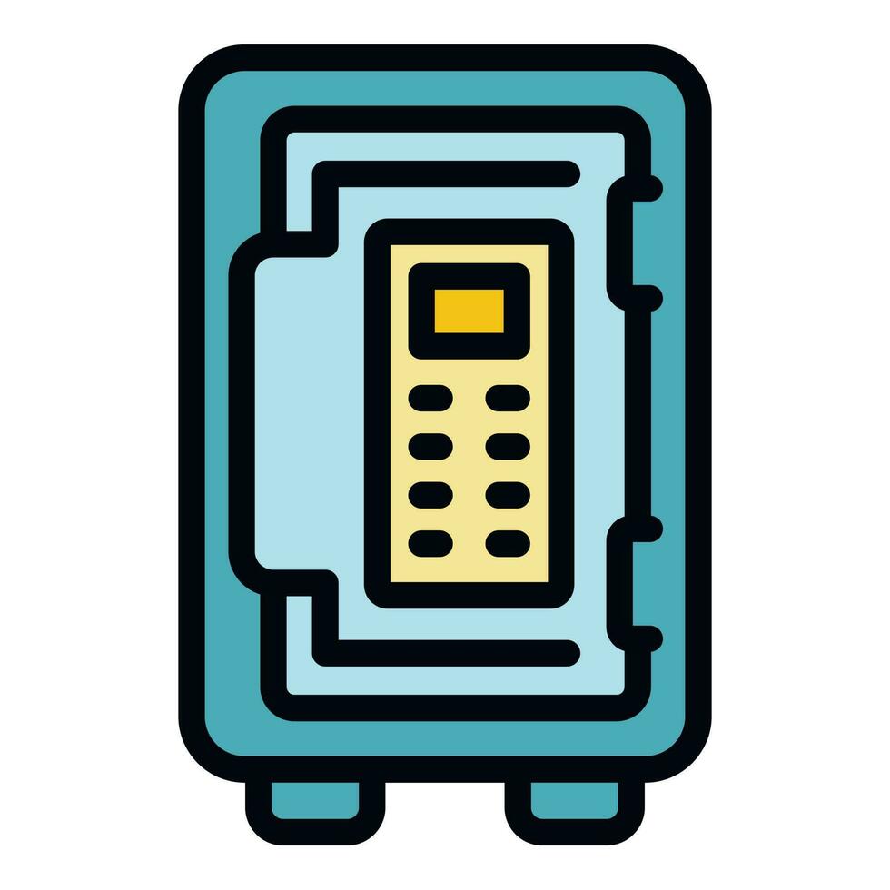 Deposit room safe icon vector flat