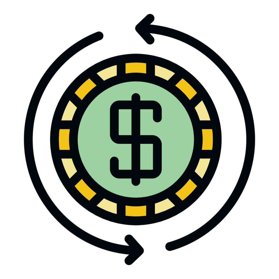 Money exchange icon vector flat