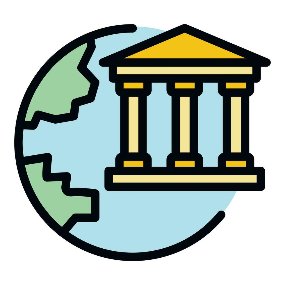 World banking icon vector flat