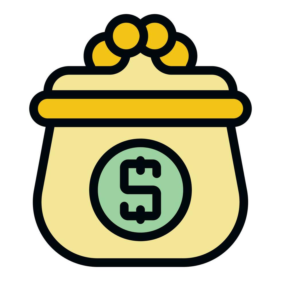 Woman money wallet icon vector flat