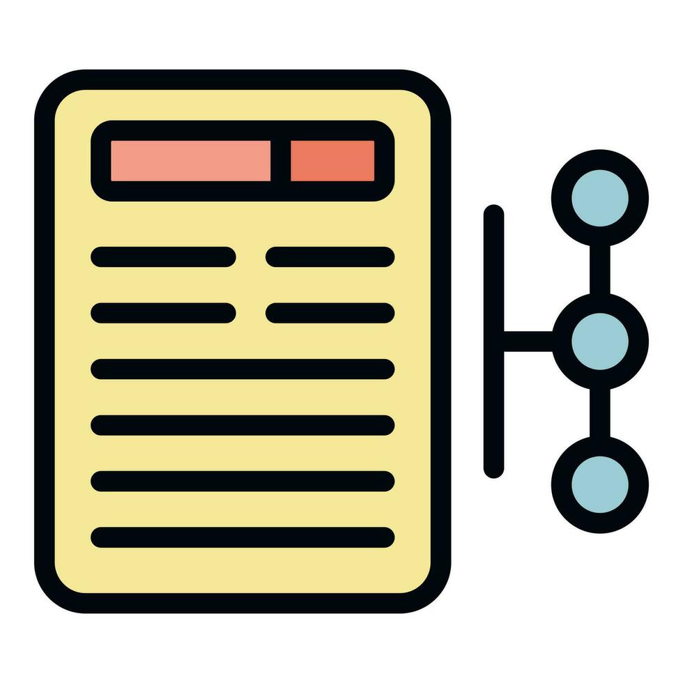 Plan realization icon vector flat