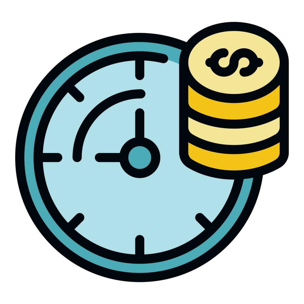 Time is money icon vector flat