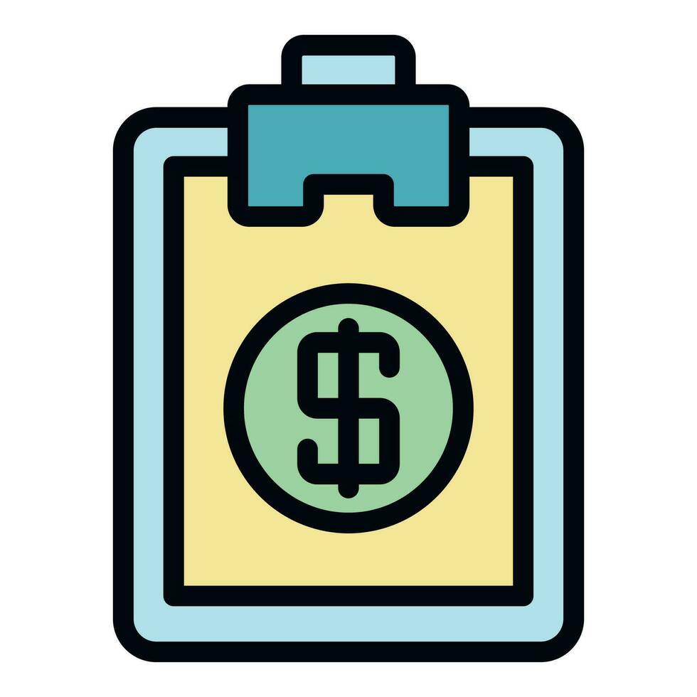 Clipboard bank reserves icon vector flat