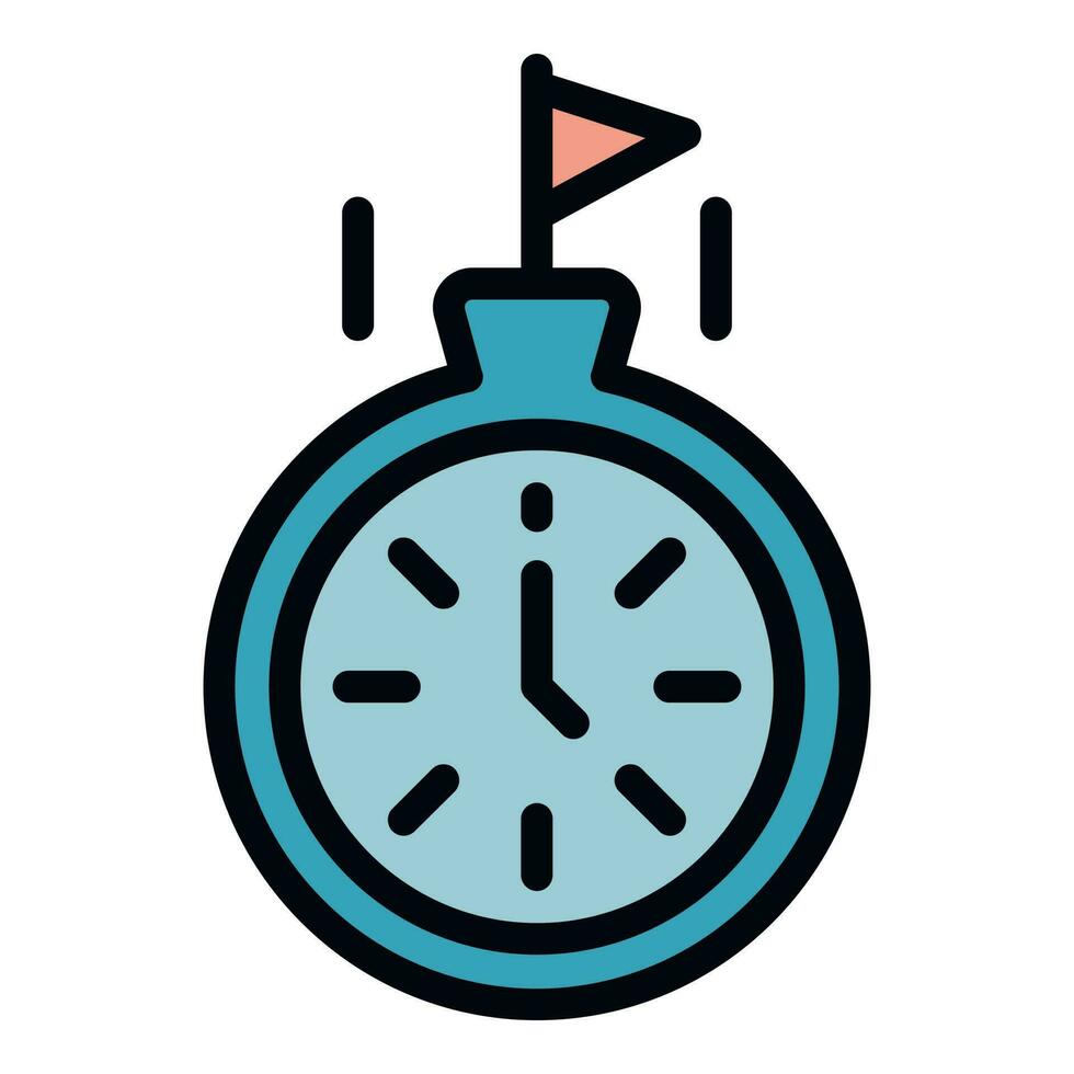 Time realization icon vector flat