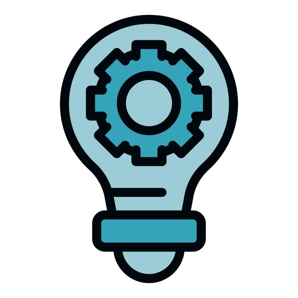 Bulb realization icon vector flat