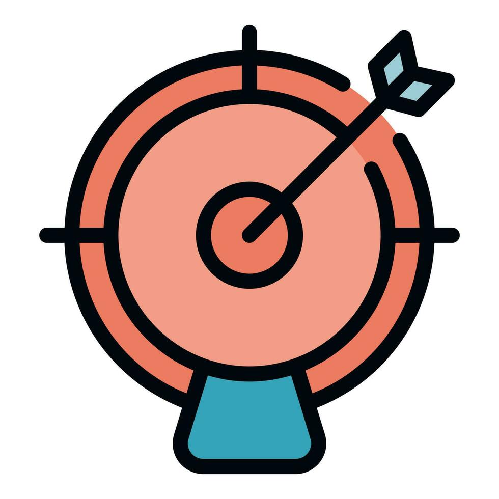 Goal realization icon vector flat