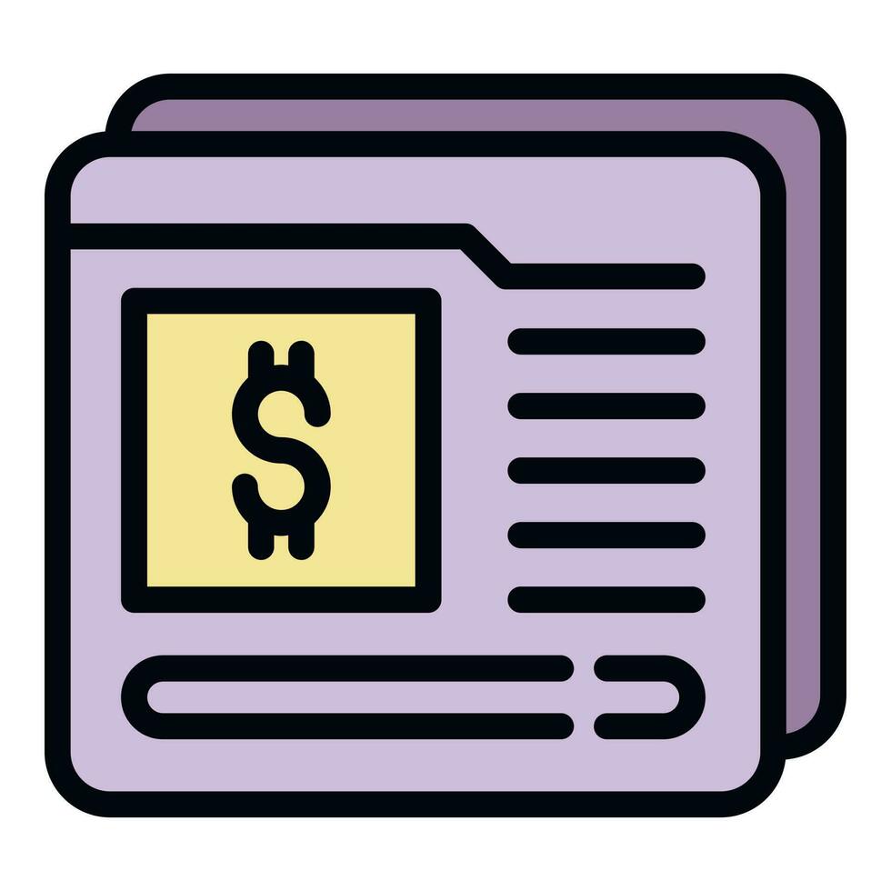 Dollar statistics icon vector flat