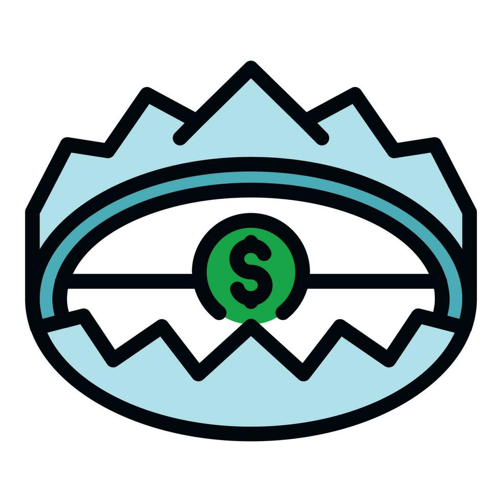 Trap laundry money icon vector flat