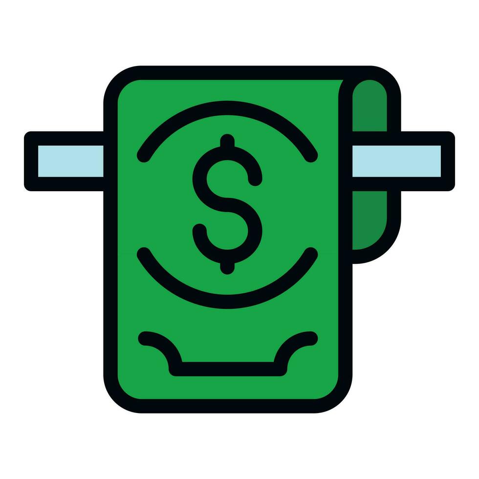 Laundry money bank icon vector flat