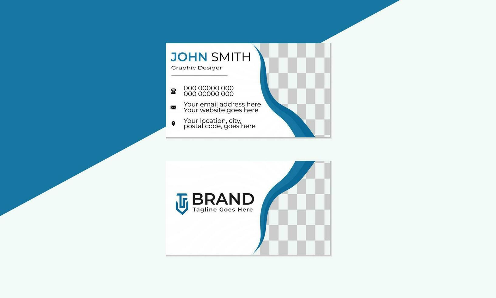 Abstract blue color corporate business design template for business vector