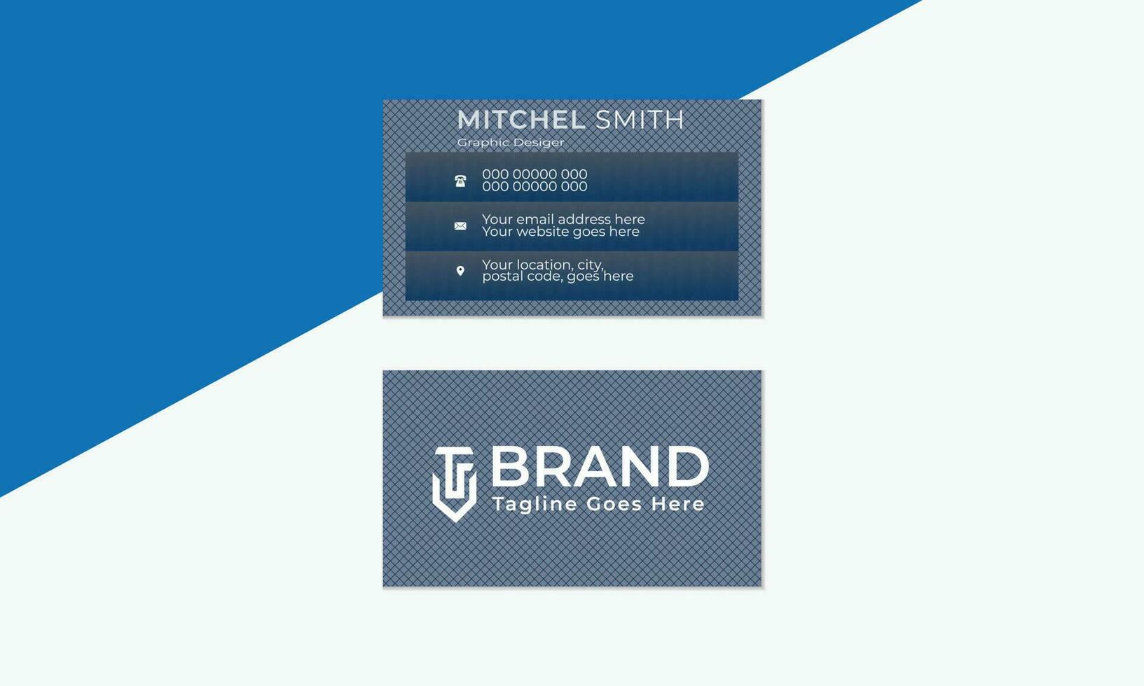 Stylish eye catching professional business card template design vector