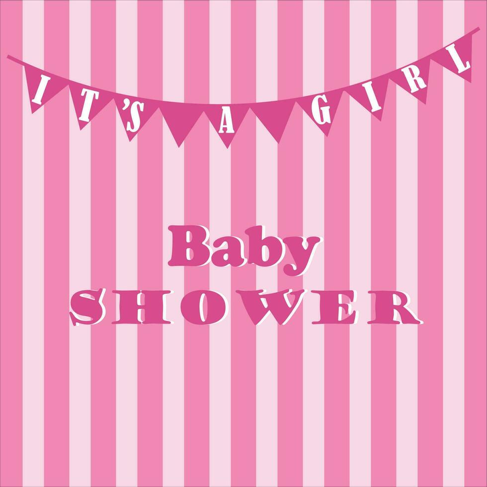 baby shower it's a girl icon vector illustration symbol