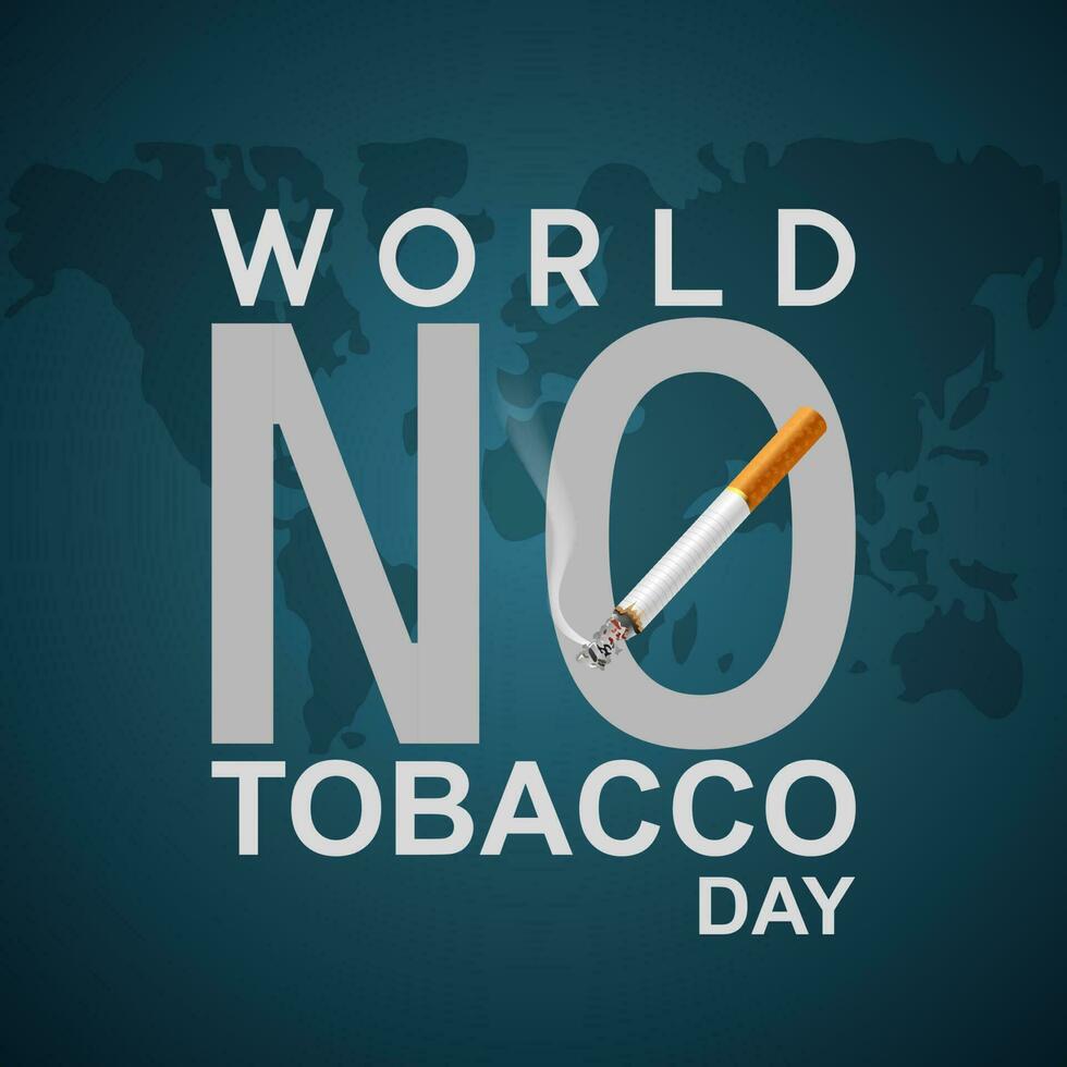 vector gráfico de mundo No tabaco día bueno para mundo No tabaco día celebracion. plano diseño. volantes diseño.plano ilustración.