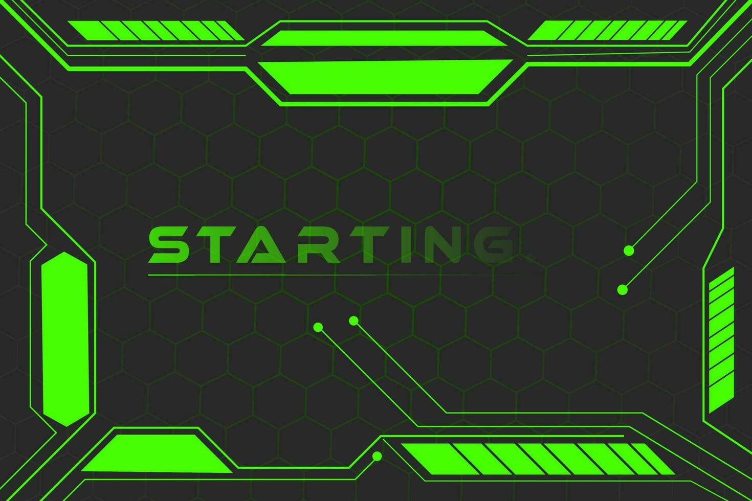 Abstract futuristic black and green gaming background with modern esportss shapes vector