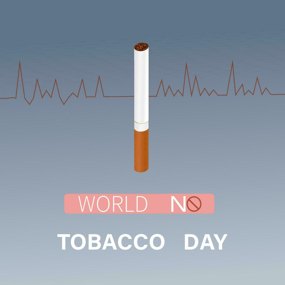 smoking cessation. world no tobacco day.Vector illustration. Tobacco