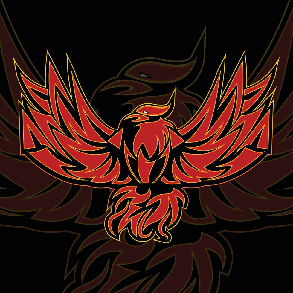 Modern Flaming Phoenix Logo designs template vector illustration