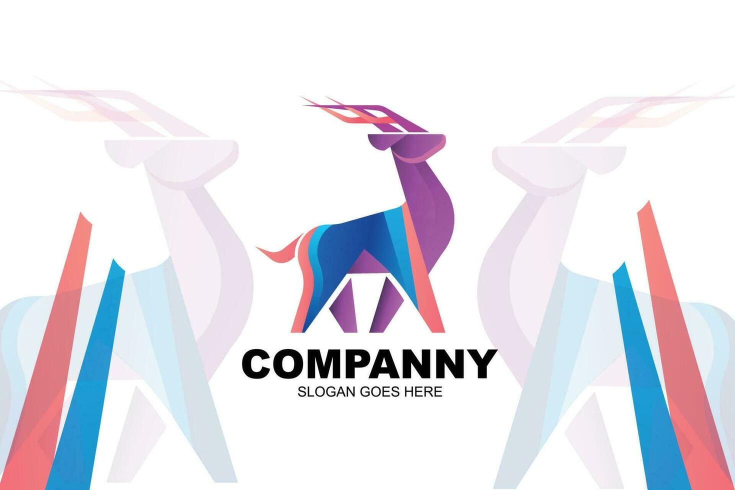 DEER LOGO RAINBOW vector