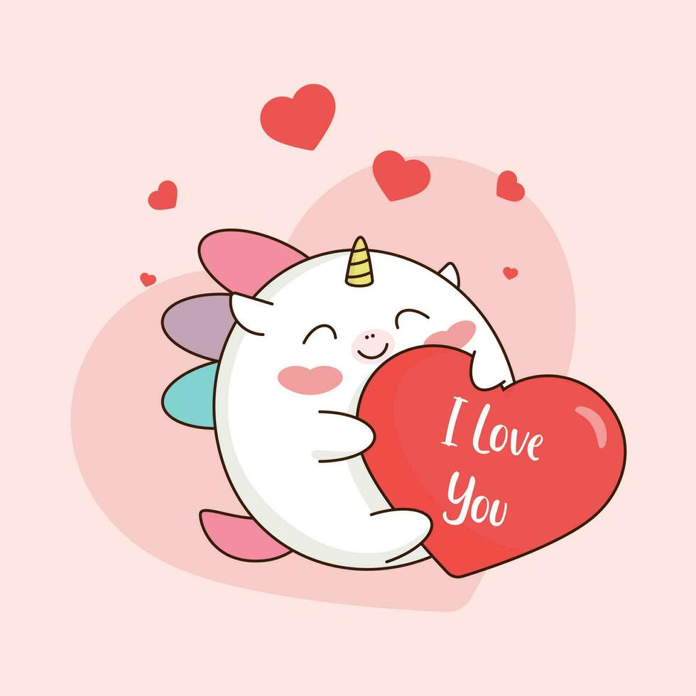 Cute lovely unicorn vector