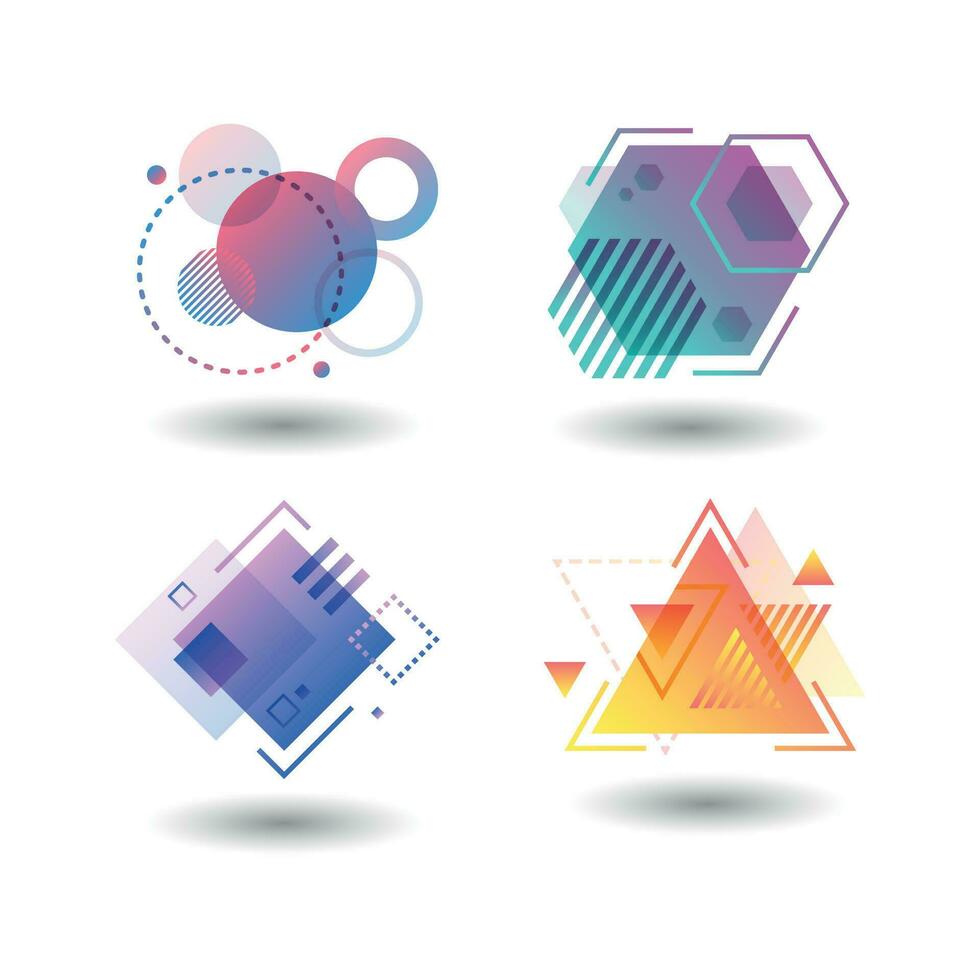 Set of abstract graphic design elements vector