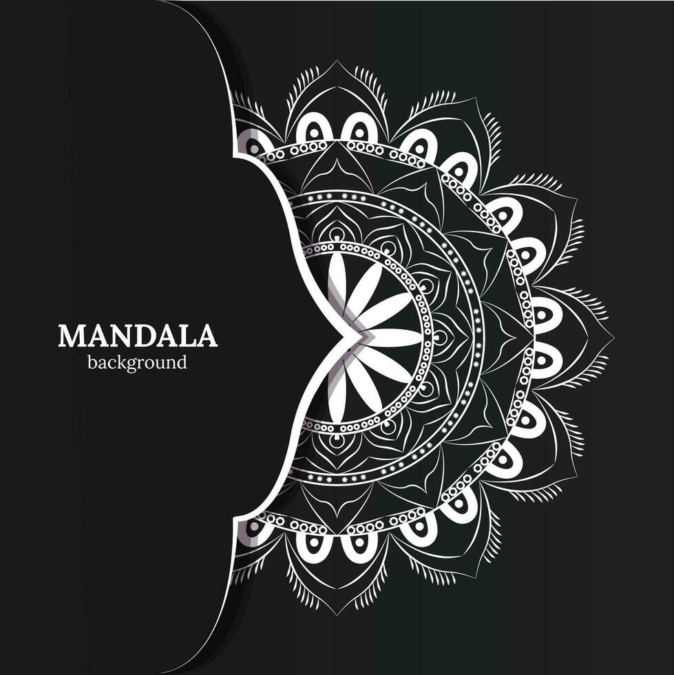 Beautiful floral mandala design, creative ornamental decorative element in circle shape vector