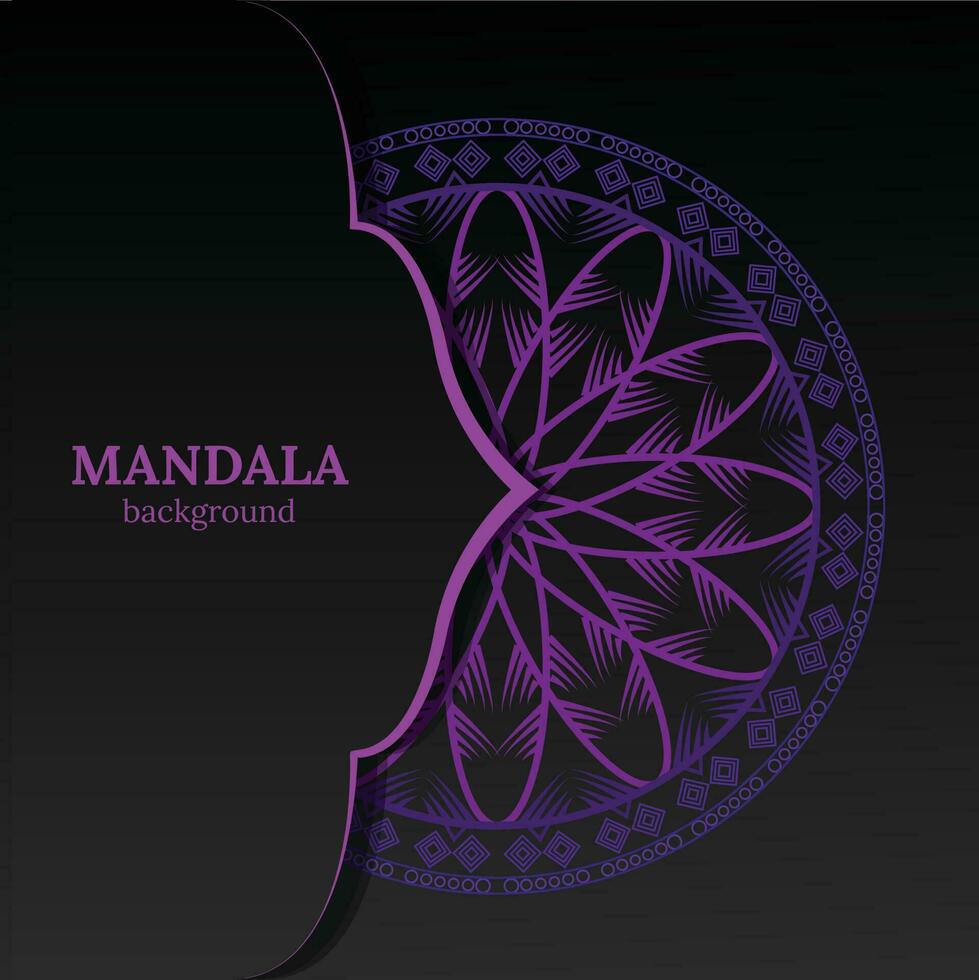 Vector decorative golden mandala on white background