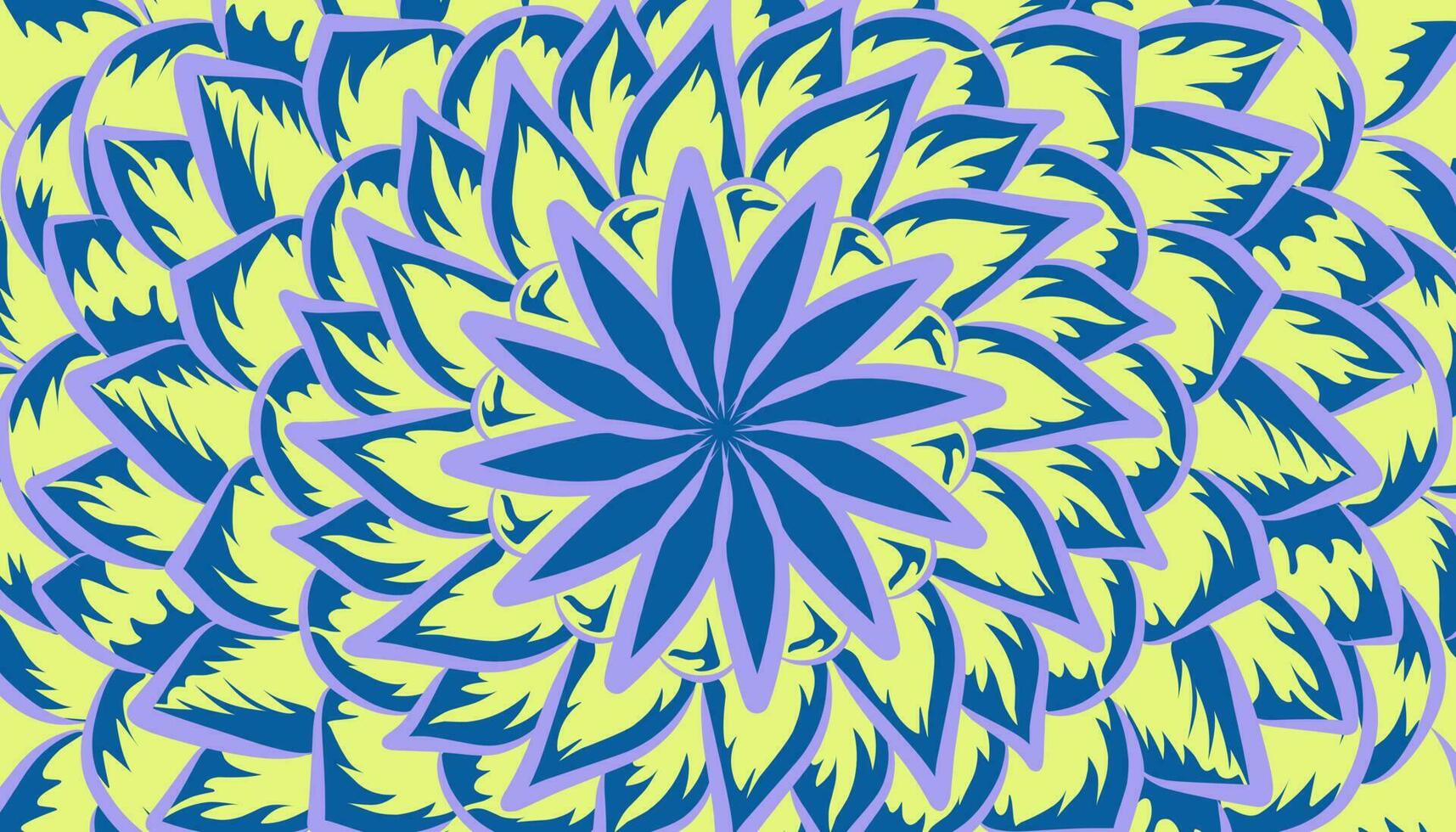 Illustration of a mandala background with a blue pattern vector