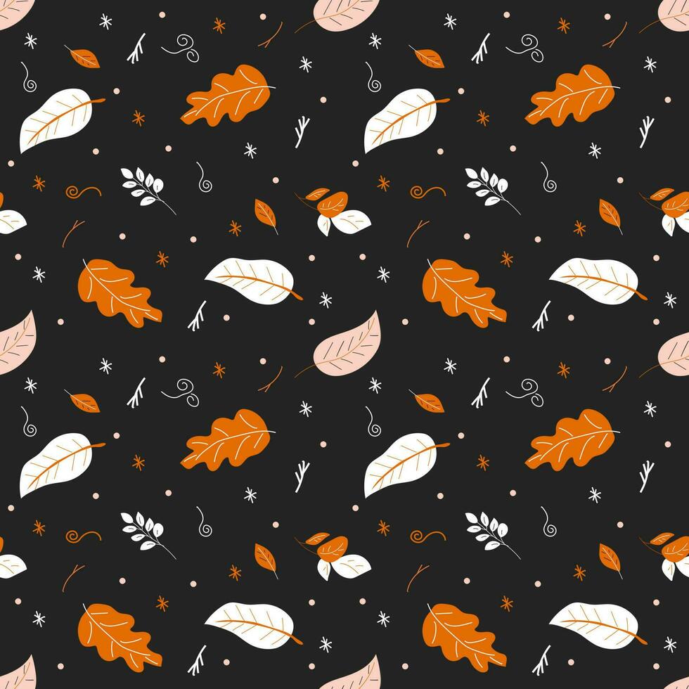 Seamless pattern on black background. vector