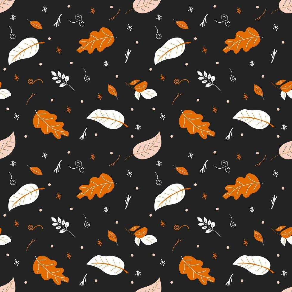 Seamless pattern on black background. vector