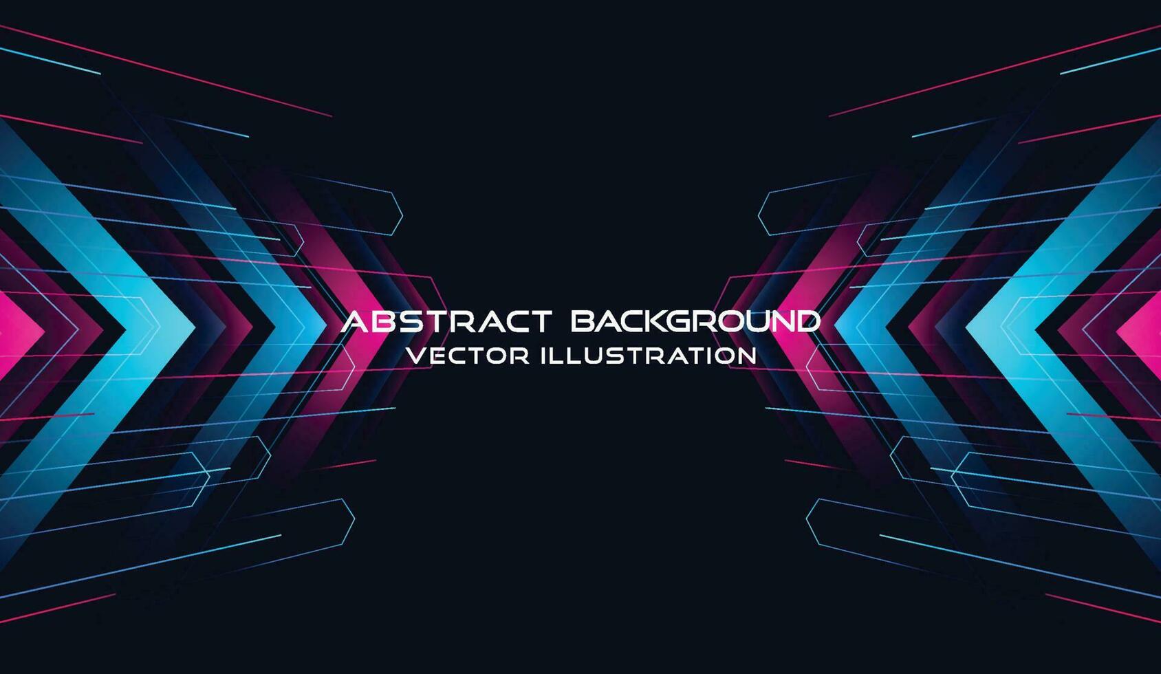 Abstract modern hight speed light arrow line technology effect on black background vector