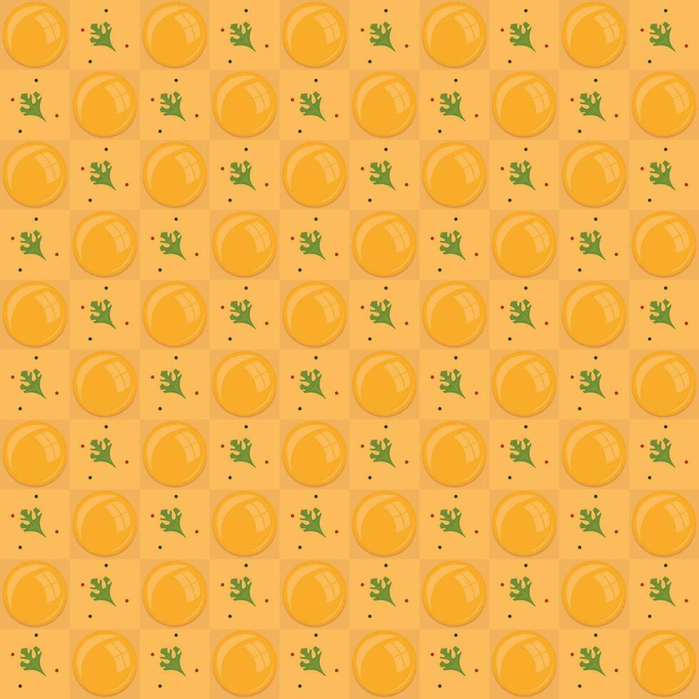 Seamless pattern with egg yolk. Colored egg chessboard background. Doodle vector eggs illustration