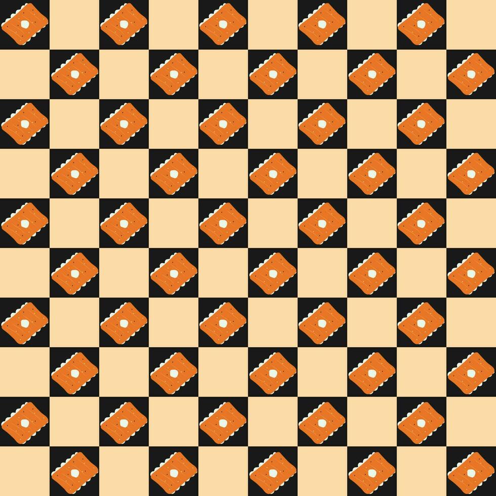 philadelphia sushi seamless pattern on chessboard background. vector illustration of japanese food