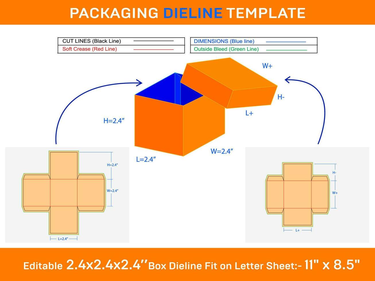 4 4 ferrero rocher chocolates caja 2.4x2.4x2.4 pulgada dieline modelo vector