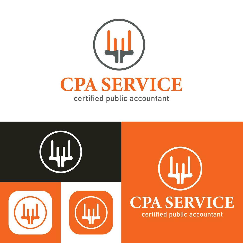 Simple Certified Public Accountant Logo Template.CPA service logo