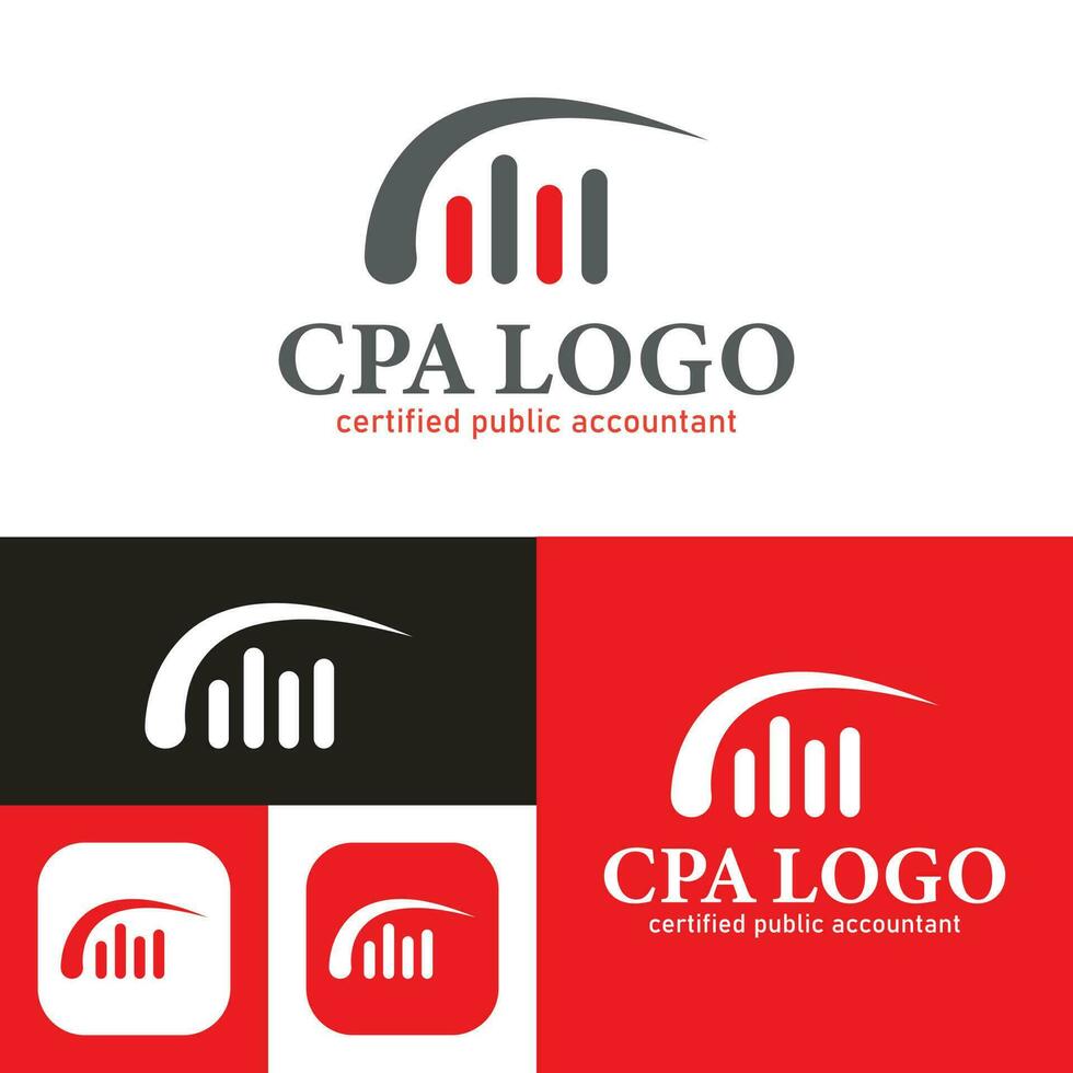 Simple Certified Public Accountant Logo. Minimal Icon Style.Vector Illustration.Black and white.Unique, elegant, modern style.CPA Logo. vector