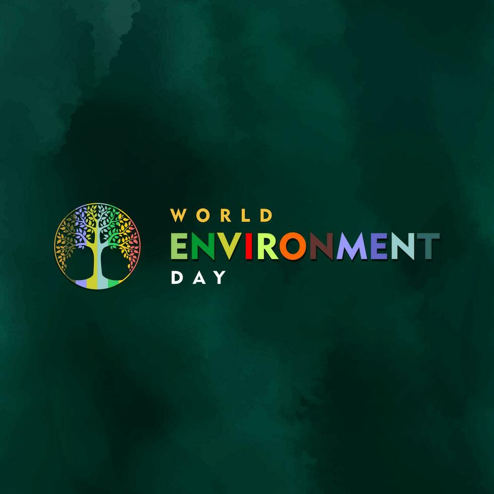 World Environment day. Happy Environment day, 05 June. simple vector banner with green color background